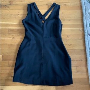 Black Formal Dress with Criss Cross Neckline